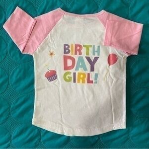 Girls 2T birthday party jersey tee